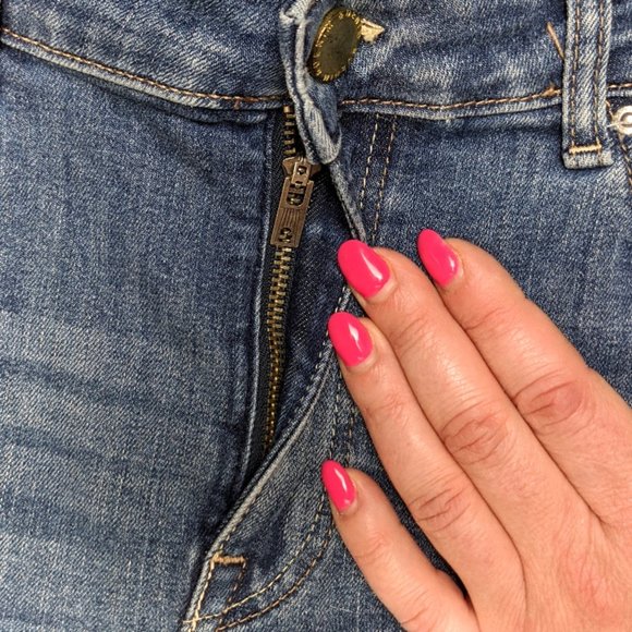 NWT H&M Medium Wash Skinny Zipper Ankle Jeans 32 - Picture 5 of 8